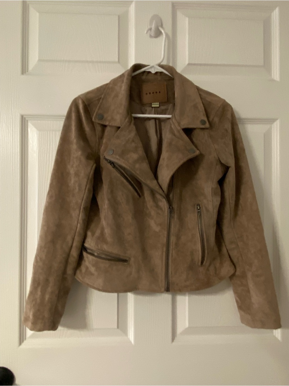 BLANKNYC Camel Tan Suede MOTO Jacket